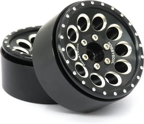 Hobbysoul 4PCS RC 1/10 الألومنيوم 1.9 '' Beadlock Wheels Rims Hex 12mm Blue LOGE FIT TRAXXAS TRX-4 / RC4WD D90 D110 TF2 / TAMIAY CC01 / AXIAL SCX10 90047 SCX10 III AXI03007 in Kuwait