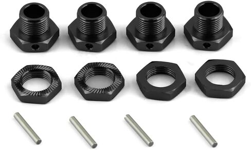 17mm Aluminum Wheel Hex and Nut Set with Wrench Sleeve for ARRMA Typhon 6S, Infraction 6S, Mojave, Felony, Limitless (Black) in Saudi Arabia