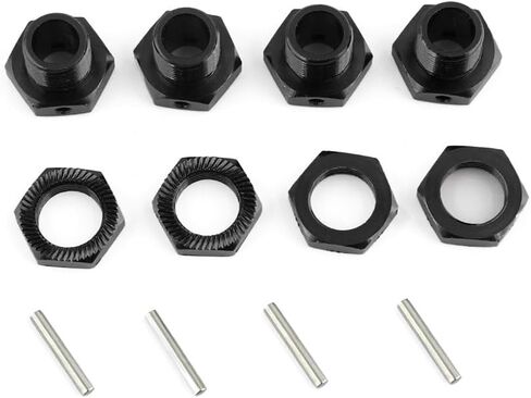 17mm Aluminum Wheel Hex and Nut Set with Wrench Sleeve for ARRMA Typhon 6S, Infraction 6S, Mojave, Felony, Limitless (Black) in Saudi Arabia
