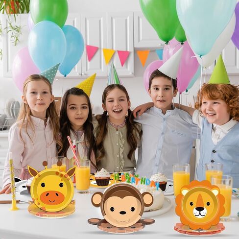 60 Count Jungle Safari Party Paper Plates Animal Shaped Disposable Plates Safari Theme Party Plates Safari Birthday Party Dinnerware Plates for Birthday Baby Shower Jungle Animal Theme Party Favors in Saudi Arabia