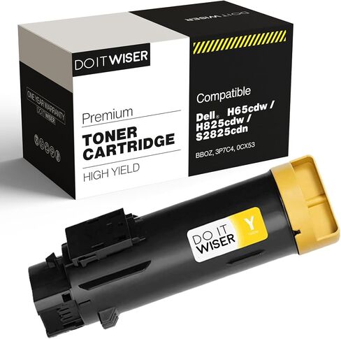 Do it Wiser Compatible Printer Toner Cartridge Replacement for Dell H625cdw H825cdw S2825cdn - High Yield Laser Cartridges 593-BBOW 593-BBOX 593-BBOY 593-BBOZ (1 Black 1 Cyan 1 Magenta 1 Yellow) in Saudi Arabia
