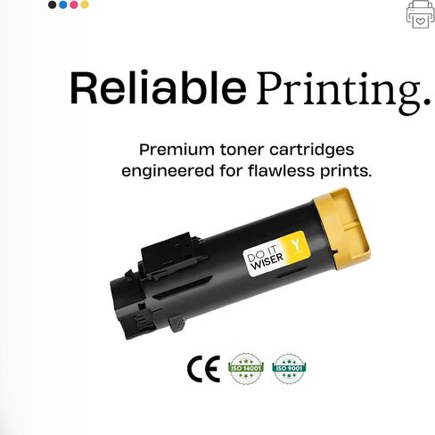 Do it Wiser Compatible Printer Toner Cartridge Replacement for Dell H625cdw H825cdw S2825cdn - High Yield Laser Cartridges 593-BBOW 593-BBOX 593-BBOY 593-BBOZ (1 Black 1 Cyan 1 Magenta 1 Yellow) in Saudi Arabia