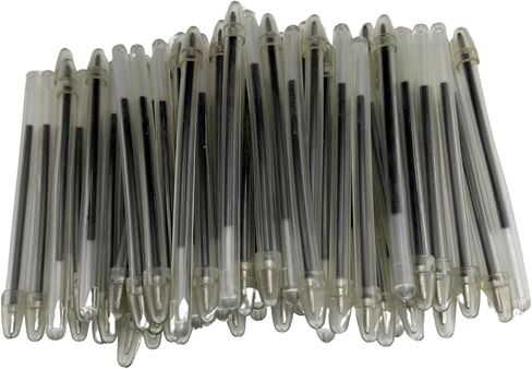 Bulk 4" Clear Flexible Bendable Round Pens with Cap for Comfortable Writing, Blue (100 Pack) in Kuwait