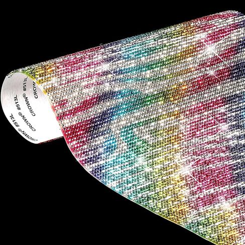 Tenare 12000 Pieces Bling Crystal Rhinestones Sticker with 2 mm Rhinestones DIY Car Decoration Self-Adhesive Glitter Crystal Gem Stickers, 9.4 x 7.9 Inch(Rose Red) in Kuwait