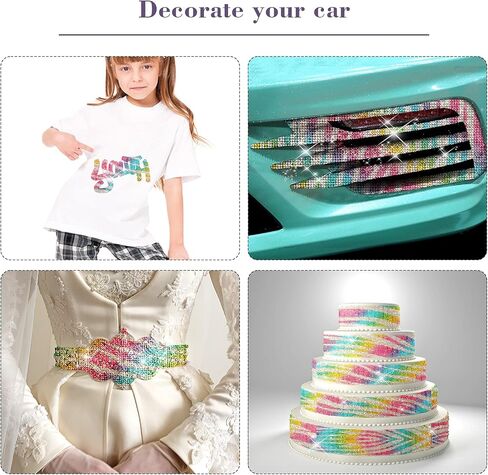 Tenare 12000 Pieces Bling Crystal Rhinestones Sticker with 2 mm Rhinestones DIY Car Decoration Self-Adhesive Glitter Crystal Gem Stickers, 9.4 x 7.9 Inch(Rose Red) in Kuwait