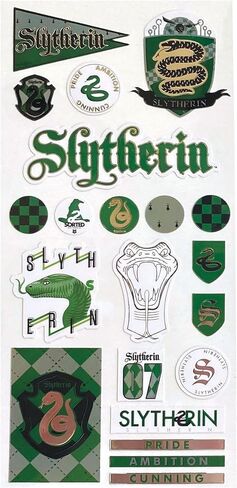 Paper House Productions Harry Potter Hogwarts Slytherin House Shiny Foil Enamel Effect Sticker Sheet for Crafts, Scrapbooking & Collecting in Kuwait