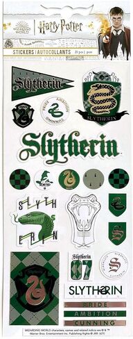 Paper House Productions Harry Potter Hogwarts Slytherin House Shiny Foil Enamel Effect Sticker Sheet for Crafts, Scrapbooking & Collecting in Kuwait