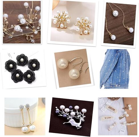 500PCS No Hole Pearls Vase Fillers, 10MM Ivory Pearls for Craft No Holes, Faux Plastic Makeup Round Pearls Beads for Nail Face Art,Table Scatter, Bag, Wedding, Birthday, Home Decoration in Saudi Arabia