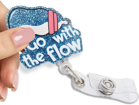 Welcome to The Postparty Retractable Glitter Badge Reel with Clip, Funny Postpartum Badge Holder for Postpartum RN Nurse RN Labor and Delivery NICU Nurse, Midwife Labor Nurse Gifts in Kuwait