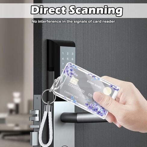 CameCosy Cute ID Badge Holder with Lanyard Chain Keyring, ID Name Slide Open Clear Badge Card Holder for Office/School ID Credit Cards (Blue Butterfly) in Kuwait