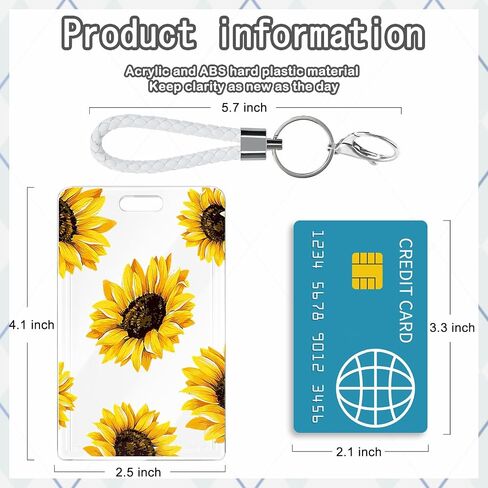 CameCosy Cute ID Badge Holder with Lanyard Chain Keyring, ID Name Slide Open Clear Badge Card Holder for Office/School ID Credit Cards (Blue Butterfly) in Kuwait