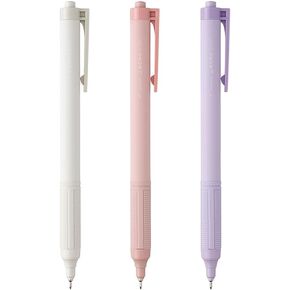 Tombow FCF-311X Permanent Ballpoint Pen, Monograph Light, 0.38mm, Black Ink, Smoky Color Base, Assorted 3 Pack