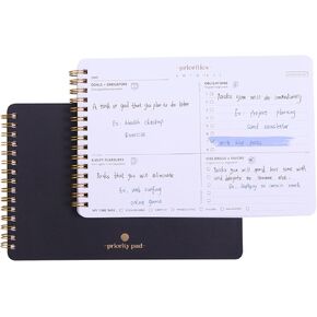 Daily Priority Planner-Productivity Tools For Time Management, Work Priority to do list-Great For High Achievers, Busy Individuals & Entrepreneurs To Improve Focus, Eliminate Stress & Achieve Goals