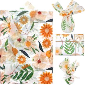 Benvo 20 Sheets Floral Print Tissue Paper 20 inch x 29 inch Decoupage Paper Decorative Tissue Paper Gift Wrapping Paper Flower DIY Art Craft Paper for Spring Wedding Birthday Baby Shower(Style C)