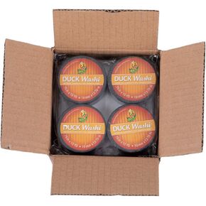 Duck Washi Tape for Crafting and Decorating, Black, 0.75 in. x 15 yd, 4 Rolls