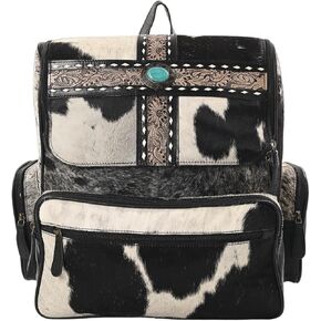 Saddle Singer Cowhide Laptop Backpack with Concealed Carry - Western Culture Statement Piece for Daily Use, Travel and More