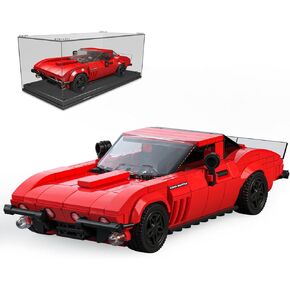 Mould King Speed Champion Super Car Building Toys with Acrylic Display Case, 27034 Model Car Kits Building Blocks, Classic Chevy Car Building Sets Race Car Kits for Adults Kids 8+(332PCS)