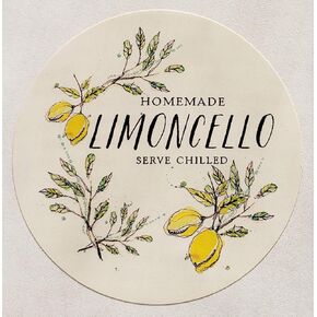 LIMONCELLO LABELS - 2" ROUND CIRCLE - 12 / PKG