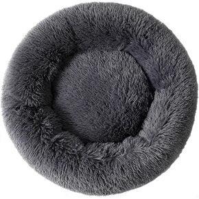 Cat Bed Round Dog Bed Puppy Dog Bed Cats Donut Puppy Dog Bed Dog Bed Fluffy Dog Bed Soft Plush Pet Cute Dog Bed Fluffy Pet Bed Bed for Puppy and Kitten with Slip-Resistant Bottom for 3Kg Pet