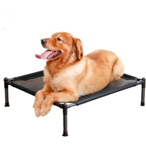 Elevated Dog Bed for Medium Dogs, Portable Indoor & Outdoor Cooling Mesh Raised Dog Bed Dog Cots with Skid-Resistant Feet (Medium)