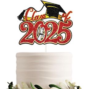 Class of 2025 Graduation Cake Toppe Purple Glitter You Did It So Proud of You 2025 Graduation Cake Decor Congratulations High School College Graduation Party Decorations