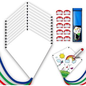 DIY Blank Diamond Kite for Kids & Adults Easy to Fly,Kite Making Kit Bulk,Kites are Used for Parties and Outdoor Beach Activities(3 Pack)