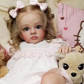 Wamdoll 24Inches Realistic Reborn Toddler Doll in Soft Touch Vinyl - Forever Yours Beloved, Lifelike Newborn Princess Girl Collectible Art Dolls with Weighted Cloth Body