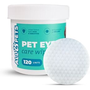 Dog Eye Wipes – 120 Pcs Soft Eye Wipes for Dogs and Cats – Natural Extracts Eye Care Balm for Pets – Easy to Use Dog Eye Wipes Tear Stain Remover for Sensitive Eyes – Hydrating Formula