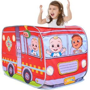 Cocomelon Old MacDonald's Musical Barn Pop Up Tent - من السهل إعداد Playhouse للأطفال | يلعب الموسيقى ، ولف الباب والنوافذ الشبكية