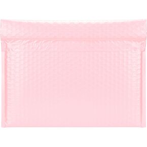 13x10" Side-Opening Light Pink Bubble Mailers (27-Pack)