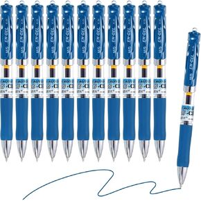 M & G Gel Pen Medium Point 0.5mm ، 12 حزمة جافة سريعة جافة سلسة قابلة للسحب قابلة للاسترخاء قلم حبر الهلام الأزرق الداكن للمكتب المنزلي في كتابة الملاحظات التي تتولى أعمال اليومية ، النمط 1