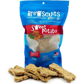 Dog Treats All-Natural Beer Grain Dog Biscuits Sweet Potato Dog Treats 8 Ounce