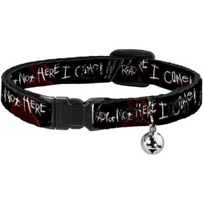 Buckle-Down Cat Collar Breakaway A Nightmare on Elm Street Ready or Not Freddy Silhouette 8 to 12 Inches 0.5 Inch Wide