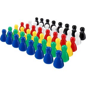 48 Pcs Board Game Pieces Bulk Multicolor Plastic Pawns 1 Inch Chess Tabletop Markers