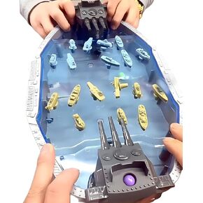 Naval Battleships Shooting Game, Tabletop Warships Shot Game for 2 Players, Battle Competitive Game for Age 6+, Fun for Family, Office, School