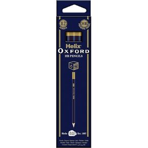 Helix Oxford Hb Grade Graphite Pencils (Pack of 12) with Plastic Free Packaging
