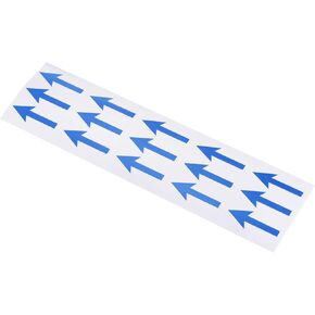PATIKIL Small Arrow Stickers 2x0.8", 4 Sheet PET Self Adhesive Inspection Indicator Label for Industrial Work, Blue