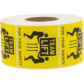 GLEAVI 1 Roll Overweight Sticker Stickers Nail Sticker Tag Heavy Object Labels Team Lift Label Team Lift Heavy Package Label Team Lift Shipping Label Elevator Label Sticker