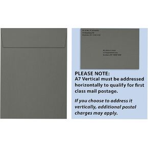 LUXPaper Vertical A7 Invitation Envelopes | 5 1/4" x 7 1/4" | Ruby Red | 80lb. Text | 50 Qty