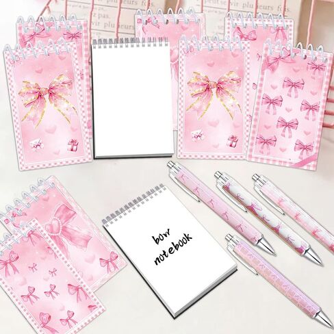 18 PCS Pink Bows Point Pens Coquette Bow Point Pens Black Gelink Coquette Aosthetic الأقل in Kuwait