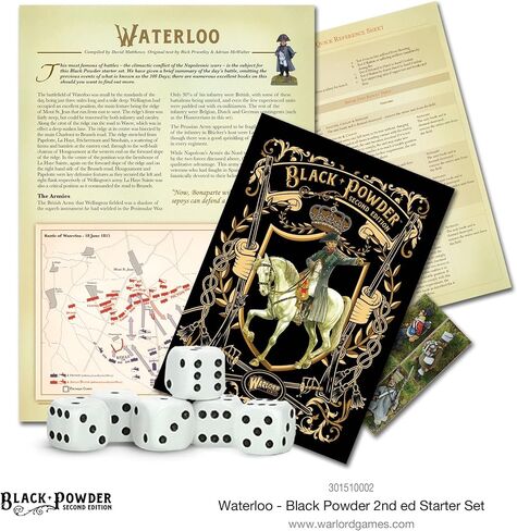 Warlord Black Powder Waterloo Second Edition Game - Role Playing Strategy Board Games for Adults, Table Top 19th Century Strategic Wargaming Kit - Tabletop Military History RPG with Terrain in Kuwait
