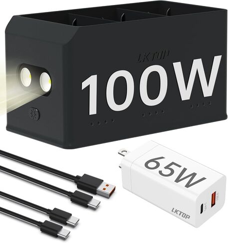 Replacement DJI Mini 4 Pro/Mini 3 Series Two-Way Charging Hub, 72W Battery Charger with Fast Charging/Discharging/Comfort Mode, LED Display Screen (3X Fast, Parallel Charge 2 Batteries: 30 min) in Saudi Arabia