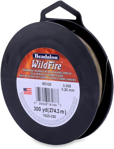 Beadalon Wildfire, 0.006 in, 0.15 mm, Break Strength 10 lb / 4.5 kg, Beige, 125 yd / 114 m in Saudi Arabia