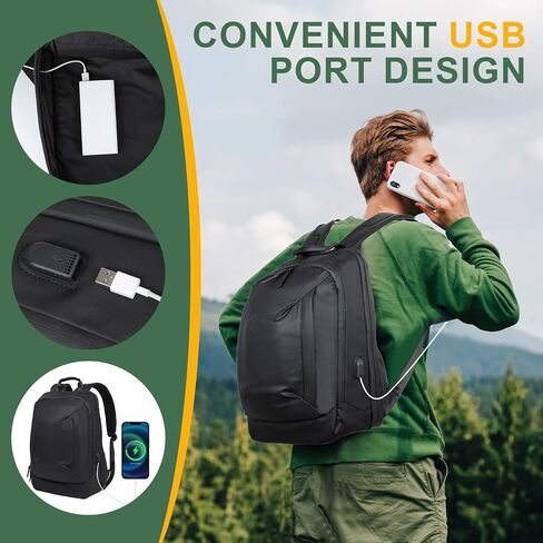 حقيبة تحمل على الكمبيوتر المحمول السفر مع ميناء شحن USB ، وتصميم مضاد للسرقة للأعمال التجارية ، والأمر العصري والمقاوم للماء للرجال والنساء ، هدية تقنية مثالية in Saudi Arabia