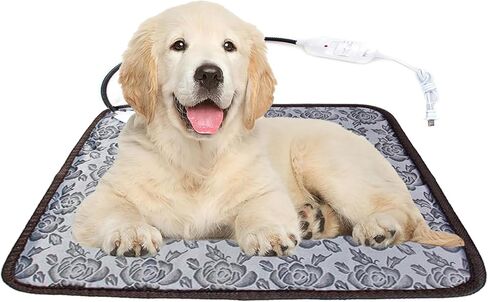 DaMohony Pet Heating Pad, Waterproof Electric Dog Cat Heated Pad with 3 Adjustable Temperature, Indoor Pet Warming Pad with Chew Resistant Cord for Outdoor Cat House in Saudi Arabia