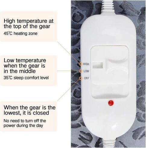 DaMohony Pet Heating Pad, Waterproof Electric Dog Cat Heated Pad with 3 Adjustable Temperature, Indoor Pet Warming Pad with Chew Resistant Cord for Outdoor Cat House in Saudi Arabia