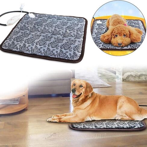 DaMohony Pet Heating Pad, Waterproof Electric Dog Cat Heated Pad with 3 Adjustable Temperature, Indoor Pet Warming Pad with Chew Resistant Cord for Outdoor Cat House in Saudi Arabia