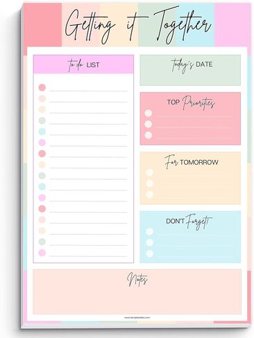 To Do List Notepad | Daily Planner, Brain Dump, Organizer and Priority List | 50 Undated Tear Away Sheets | A5 (Lux) in Saudi Arabia