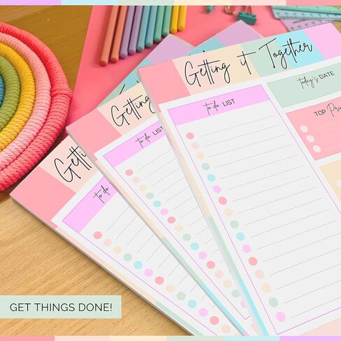 To Do List Notepad | Daily Planner, Brain Dump, Organizer and Priority List | 50 Undated Tear Away Sheets | A5 (Lux) in Saudi Arabia
