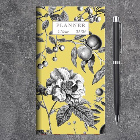TF PUBLISHING 2025-2026 Farmhouse Gingham 2-Year Small Monthly Pocket Planner - 2-Page Large Calendar Grid and Lined Notes Section in Back - Monthly Day Planner for Purse - 3.5" x 6.5" in Saudi Arabia